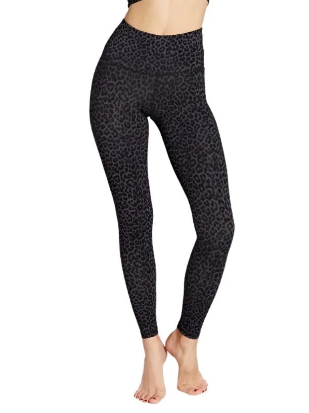 Strut-This Printed High-Rise Black Leopard Leggings Size Medium